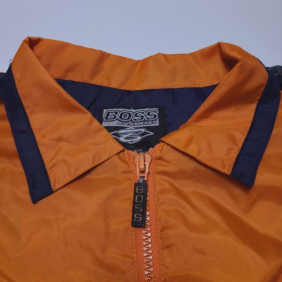 Vintage 90s Boss by IG Design Men's Medium Windbreaker Jacket Lined Hip Hop - Picture 13 of 16